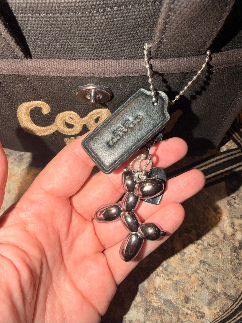 Coach Cargo Tote Bag-20 with Silver Balloon Charm ๐ค - Picture 4 of 12